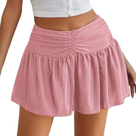 NEW Avidlove Sparkly Mini Skirt | Pink - Picture 1 of 6